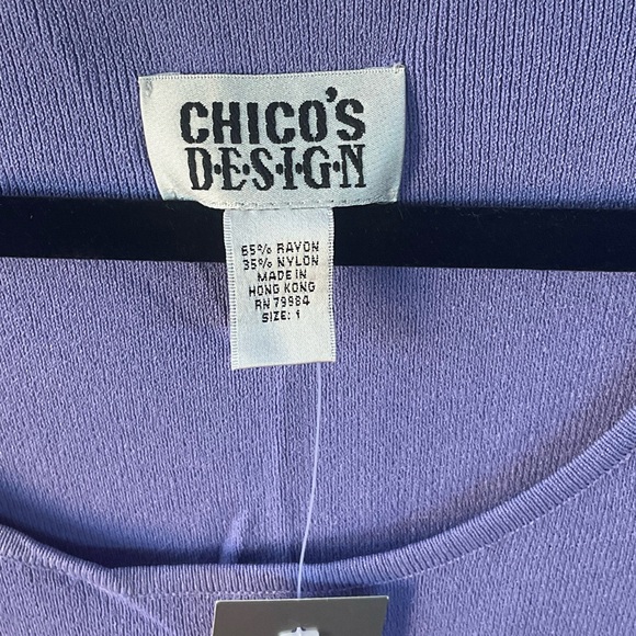 Chico’s Design Apparel Lucie 3 Sleeveless Knit Lilac Glaze; NWT; M/8 - Picture 6 of 10